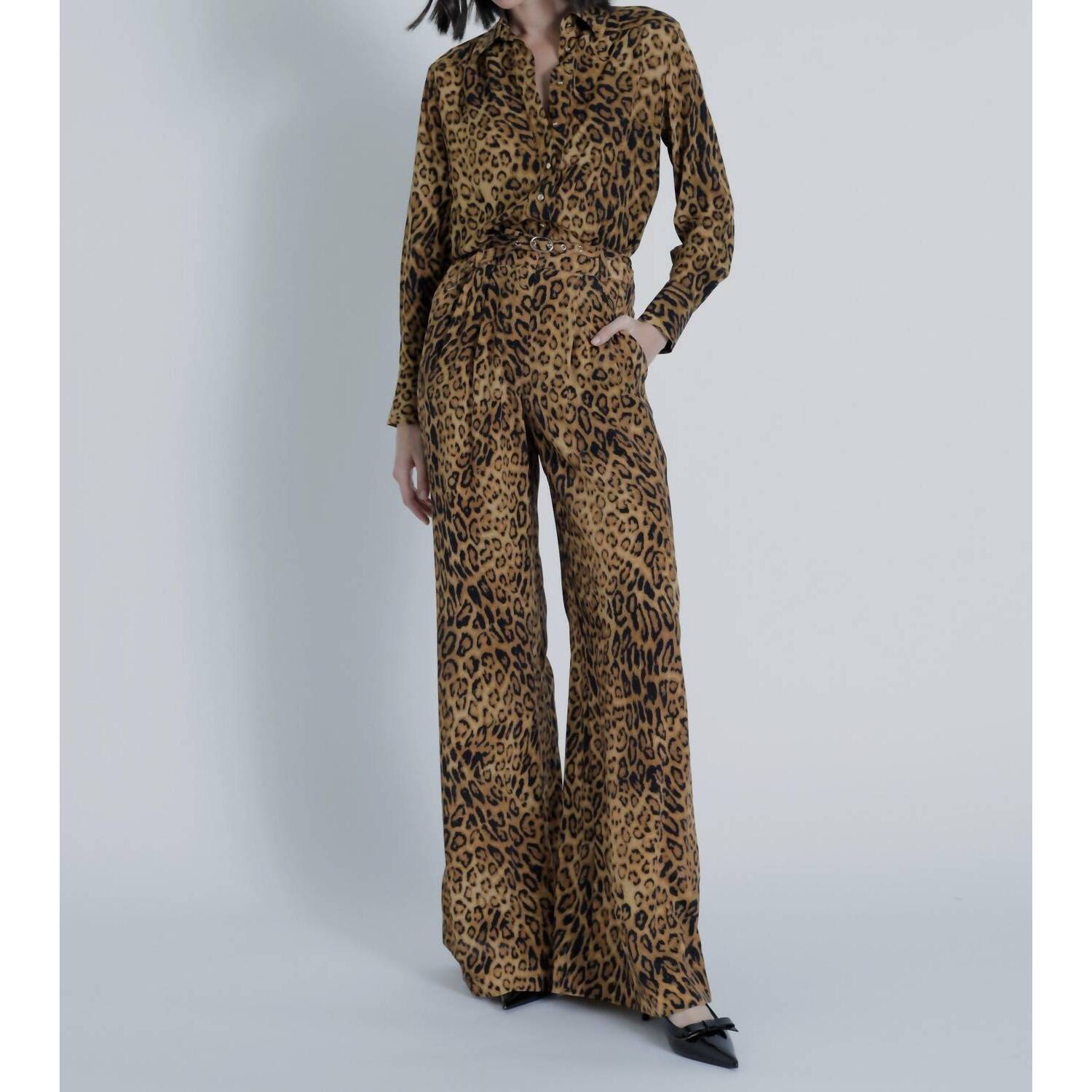 New Karina Grimaldi Mia Print Pants In Leopard